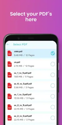 Split PDF Pages Extractor android App screenshot 4